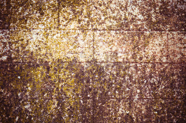 旧石壁纹理背景与苔藓