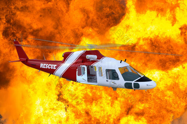 飞行医疗救援直升机插图