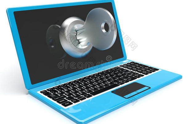 计算机上的密钥显示受保护的密码或解锁