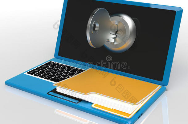 计算机上的密钥和文件显示私人密码或解锁