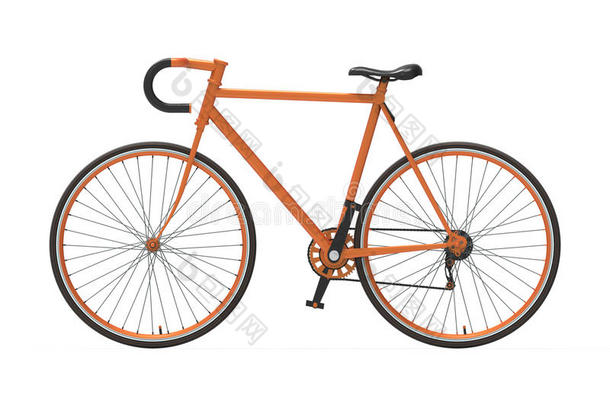 固定齿轮城市自行车橙色