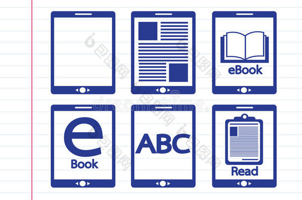 电子书阅读器和电子阅读器图标设置