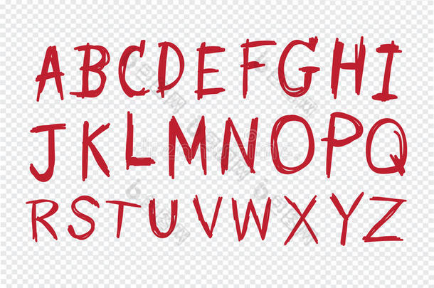 用钢笔写的手绘字母字体