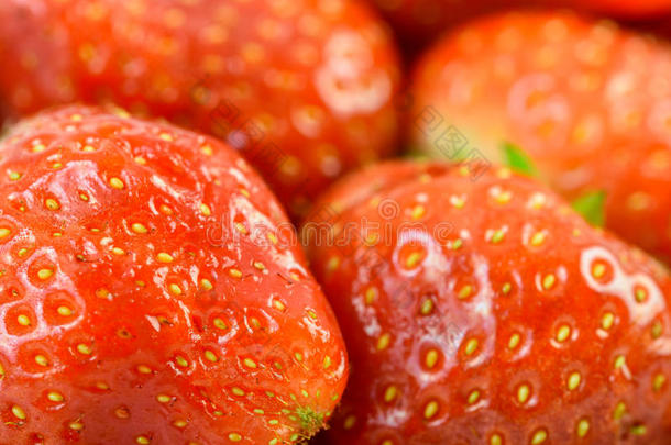 水果市场<strong>上新</strong>鲜的<strong>红色</strong>草莓