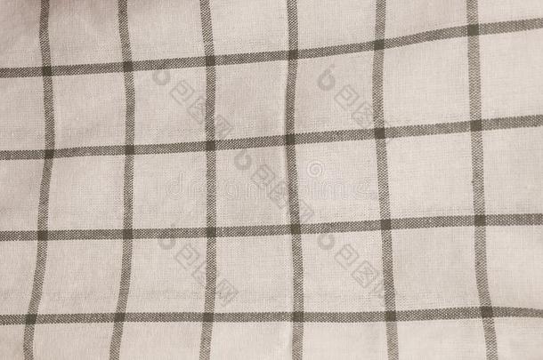 灰色和白色检查餐巾纸图案背景
