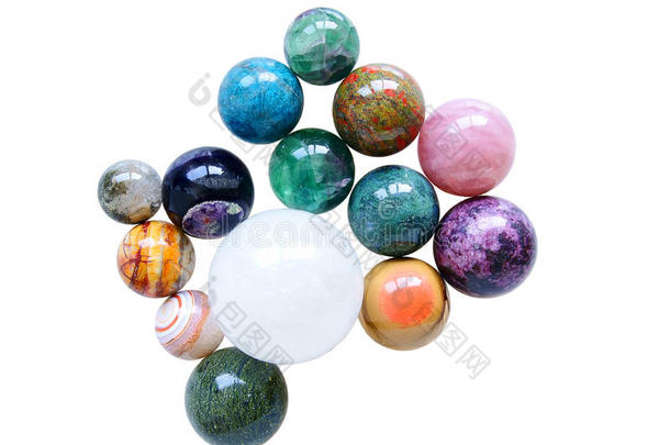 玛瑙磷灰石球收集萤石