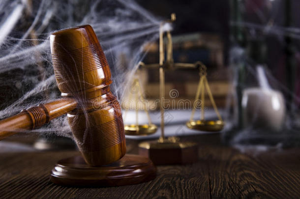法律主题，法官槌，木槌