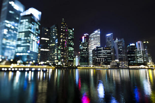 新加坡城市夜景线