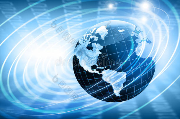 全球商业的最佳互联网概念。 地球仪
