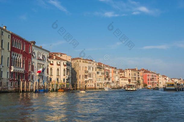 日落时的大运河，威尼斯，伊塔利，夏天