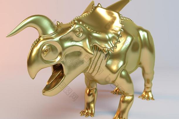 金色3D动物（恐龙）