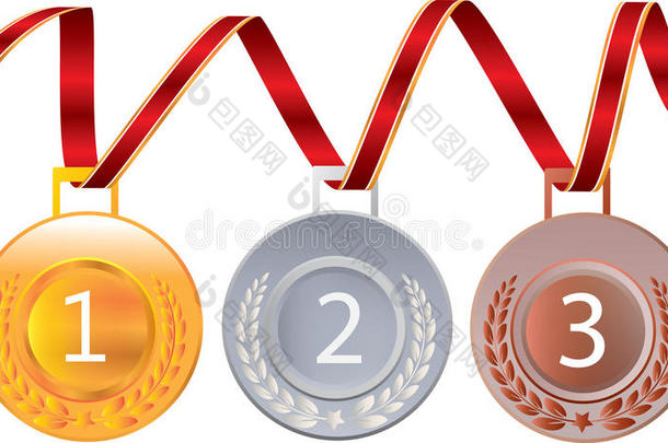 第一、第二和第三届金牌和铜牌