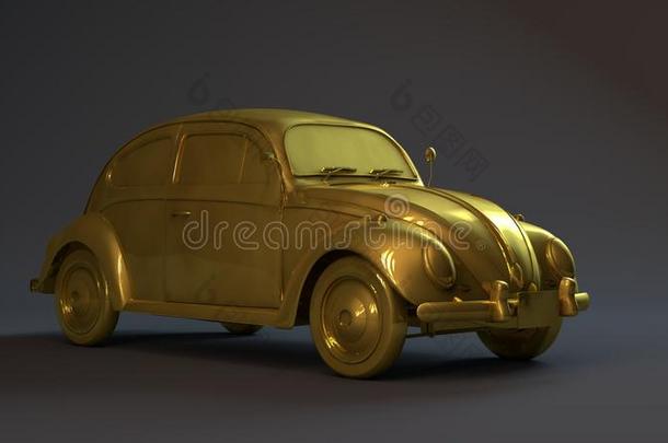 金色3D汽车