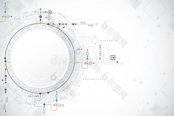 具有各种技术的抽象<strong>科学技术</strong>背景