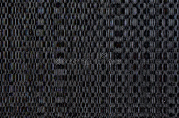 黑色垫子，编织的垫子纹理