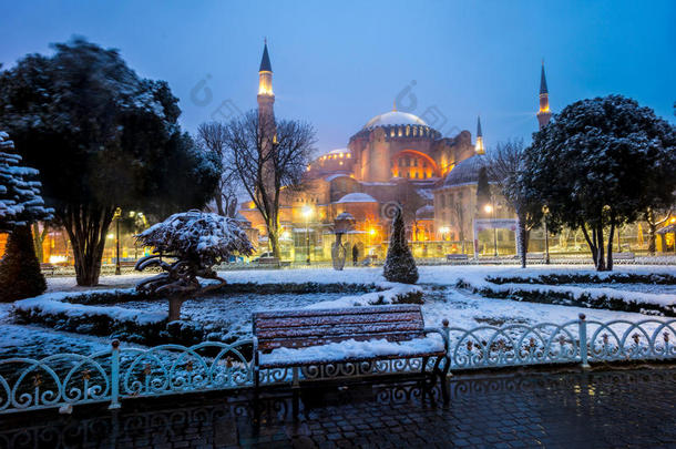 圣索菲亚-阿亚索菲亚在伊斯坦布尔，土耳其