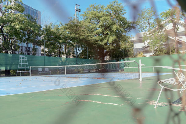 网球场。