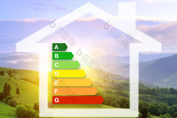 能源效率评级图表与房屋