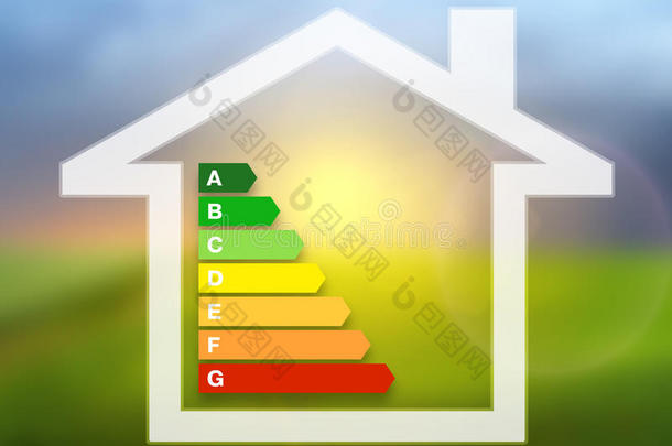 能源效率评级图表与房屋