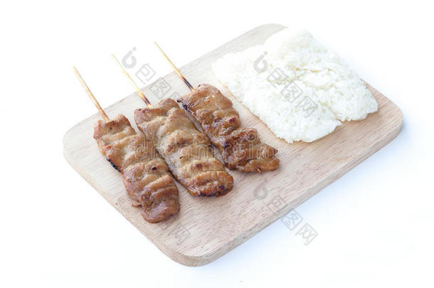 亚洲风格糯米烤猪肉