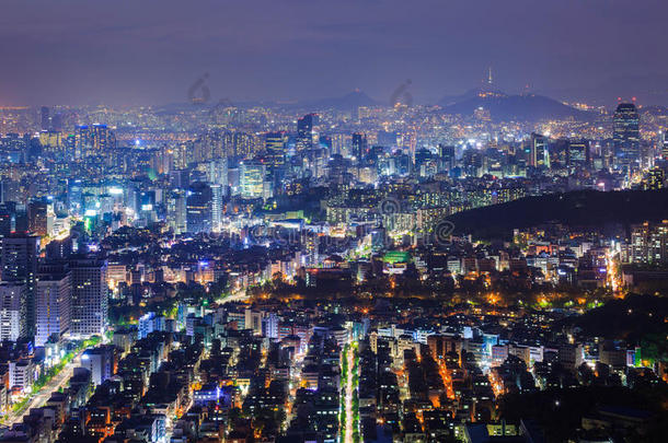晚上的首尔市