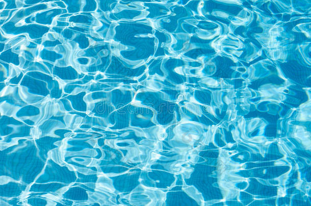 蓝色游泳池水质感背景