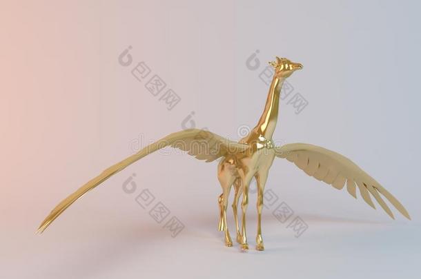 舞台内的金色3D飞行动物