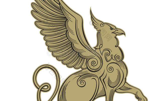 格里芬-一种具有头部、爪子和翅膀的神话生物