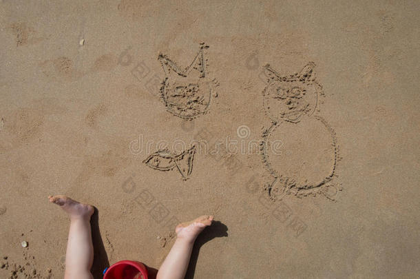 艺术婴儿宝贝海滩水桶