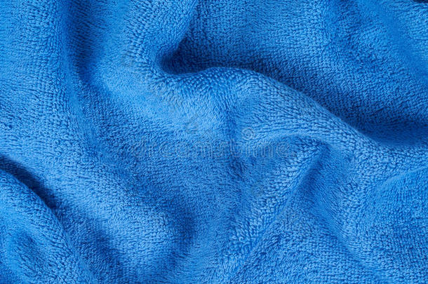 蓝色毛巾布
