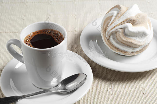 咖啡和棉花糖