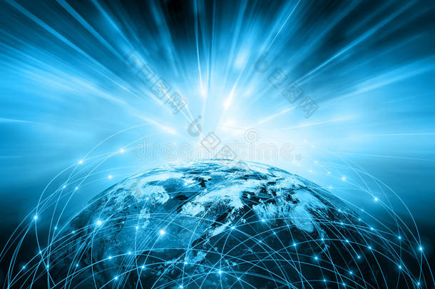 最佳互联网概念的全球业务从概念系列。 这幅图像的元素由美国宇航局提供
