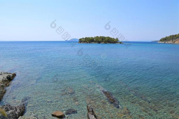 爱琴海<strong>海滩希腊</strong>哈尔基季基岛