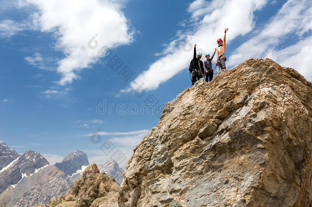 登顶登山者