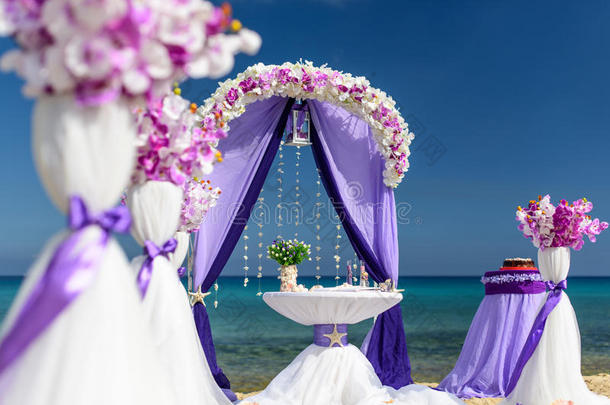 海洋婚礼的装饰品
