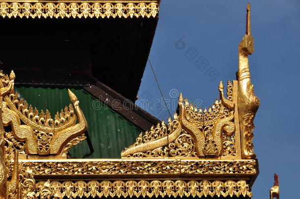 美丽的细节奥凯克<strong>华文</strong>塔，塔林，缅甸。