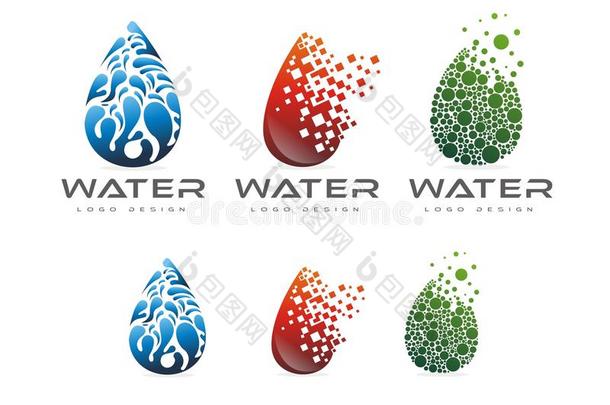 三种形状的水标志设计