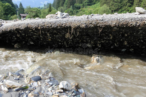 阿尔卑斯山奥地利此 路 不通灾难中心的