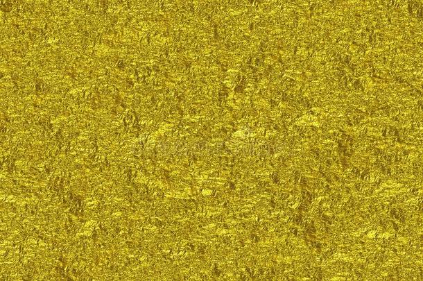 金色皱折箔纹理背景，渲染