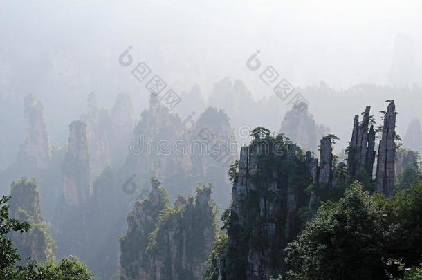 中国湖南省著名的张家界国家森林公园。