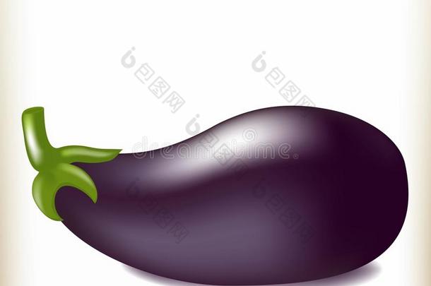 紫罗兰色的茄子，美味的成熟蔬菜，