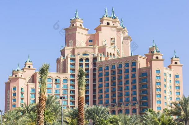 背景景观酒店亚特兰蒂斯在棕榈在迪拜