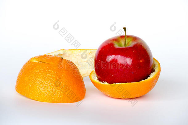 苹果在橘子里
