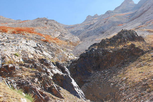 乌兹别克斯坦山区的峡谷