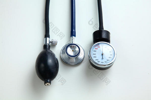 血压计白色隔离医疗设备