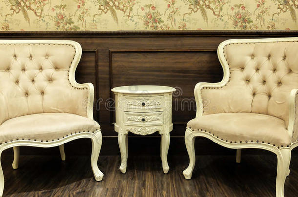 古典中式桌椅家具设置在客厅