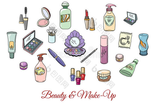 手绘化妆品和化妆用品