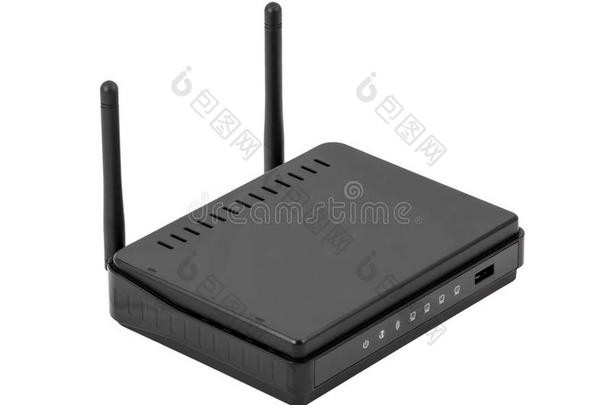 电子收集-黑色无线互联网网络wi-fi路由器