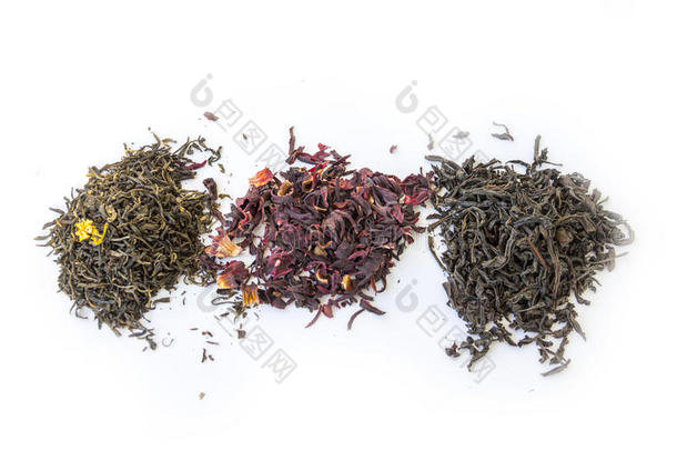 干红茶、红茶和绿茶