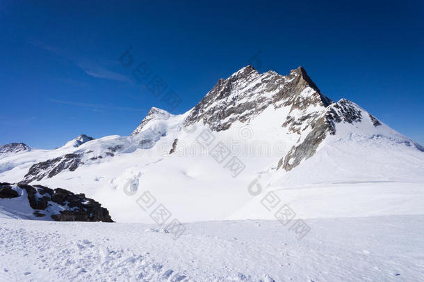冒险阿尔卑斯山蓝色寒冷的欧洲